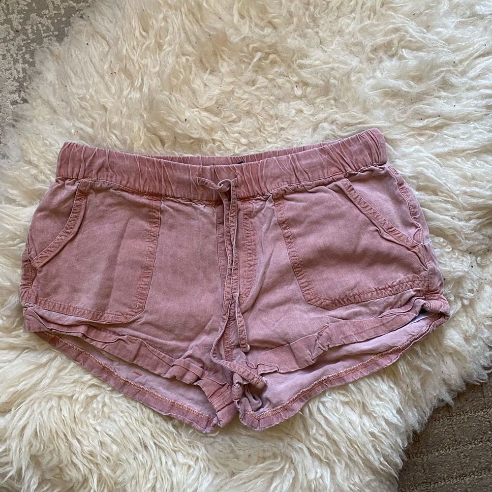 Volcom Pink Athletic Shorts Lightweight Elastic Waist